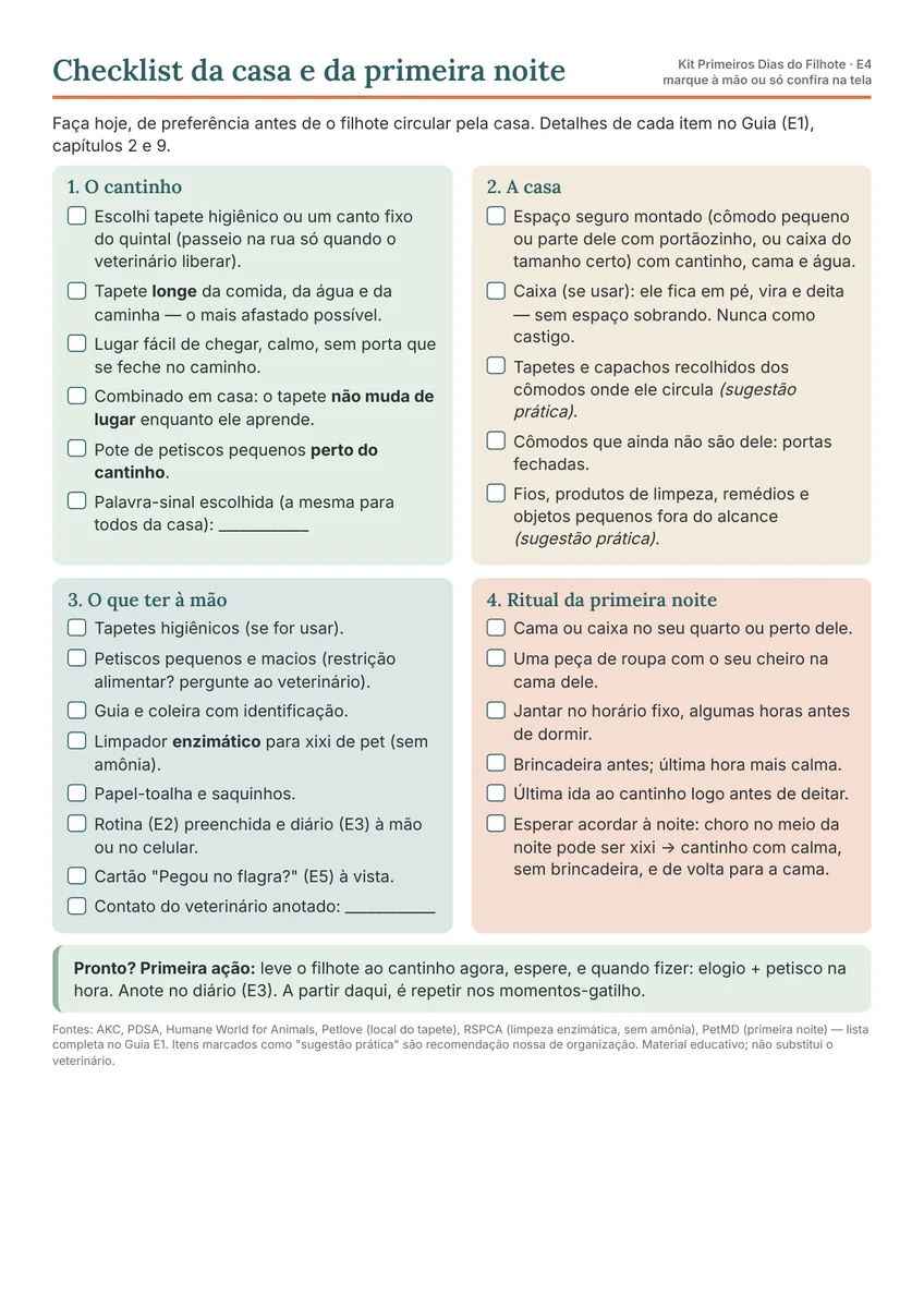 Checklist da casa para a chegada do filhote: como é por dentro